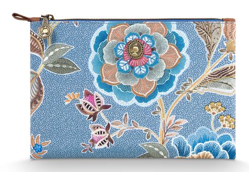Pip Studio Matata Charly Cosmetic Flat Pouch M Blue