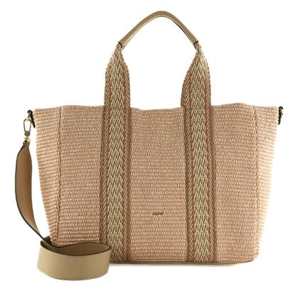 abro Fabric Raffia Shopper Kaia Rosa