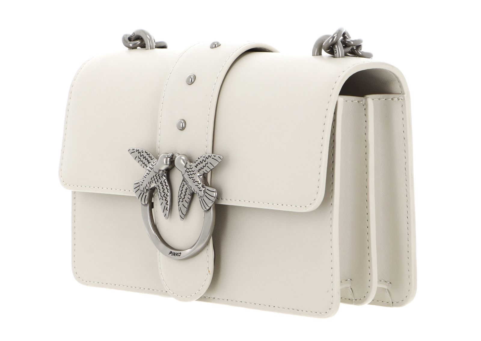 PINKO Love One Mini CL S White - Old Silver PINKO Love One Mini CL S White - Old Silver