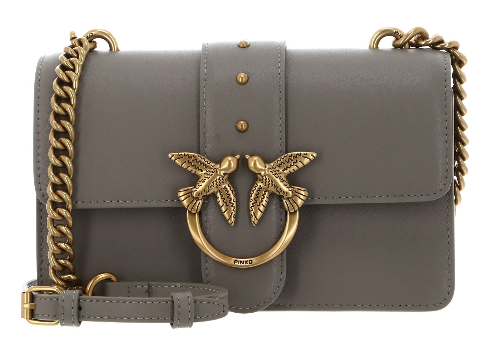 PINKO Love One Mini CL S Walnut - Antique Gold