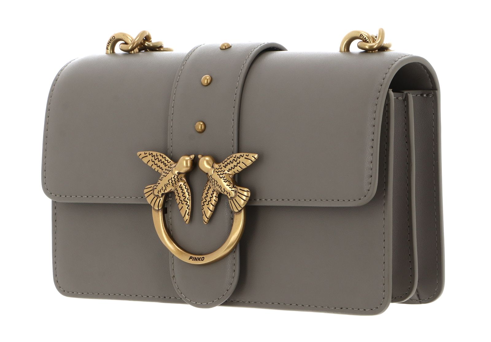 PINKO Love One Mini CL S Walnut - Antique Gold PINKO Love One Mini CL S Walnut - Antique Gold