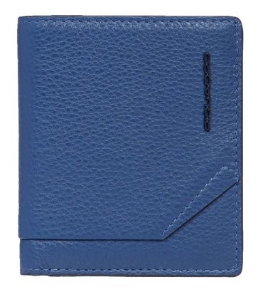 PIQUADRO Than Vertical Men's Wallet with Coin Pocket RFID Blue