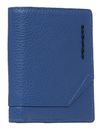 PIQUADRO Than Vertical Men's Wallet with Coin Pocket RFID Blue