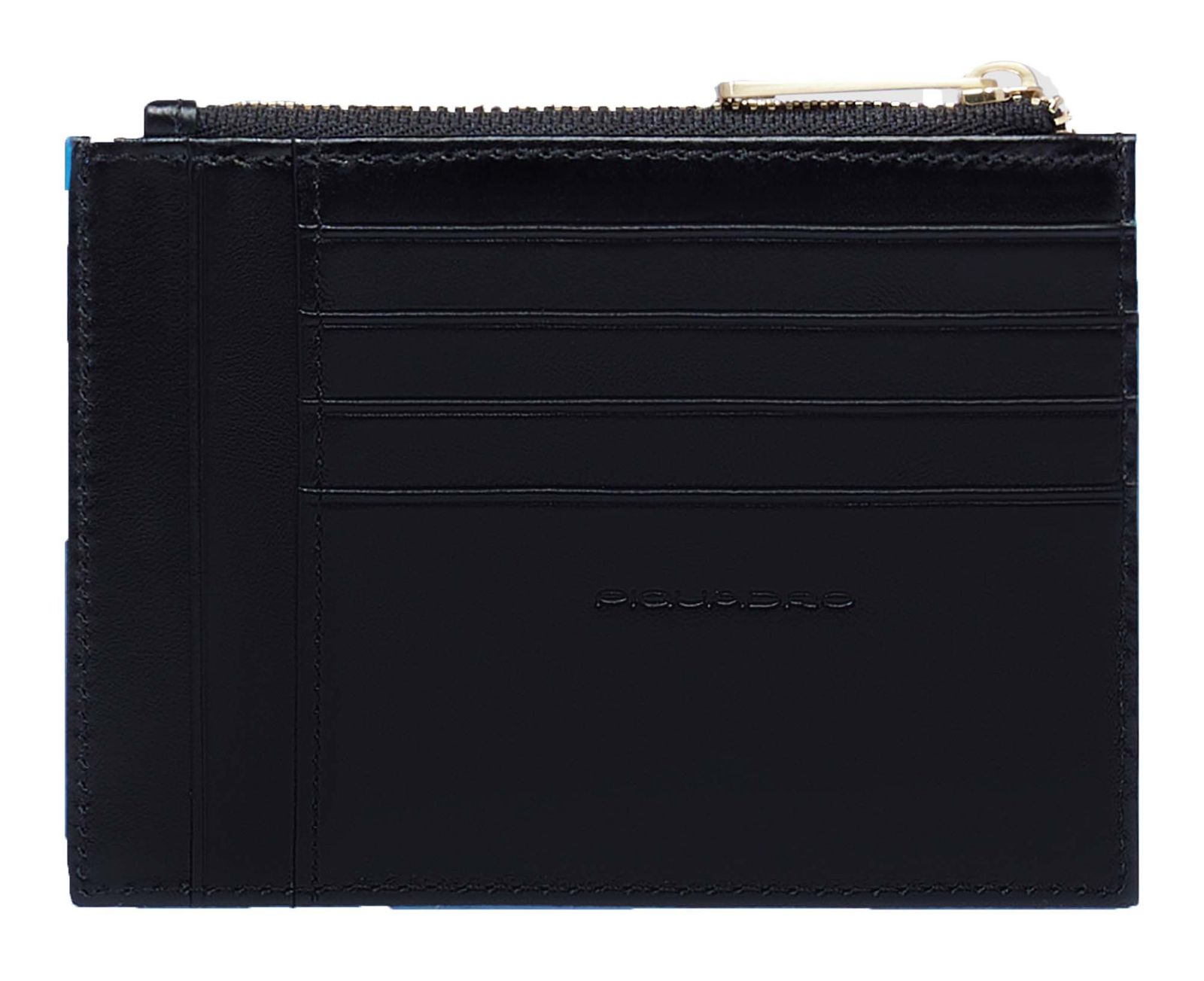 PIQUADRO Blue Square Womens Coin Pouch Black PIQUADRO Blue Square Womens Coin Pouch Black
