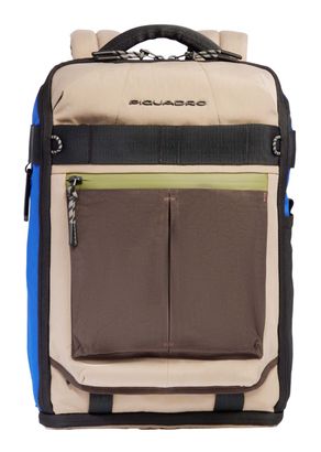 PIQUADRO Arne Backpack 14" Beige - Blue