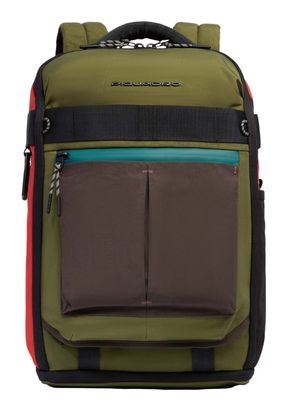 PIQUADRO Arne Backpack 14" Green - Orange