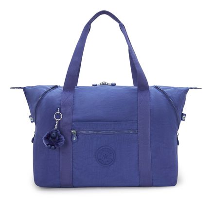 kipling Eyes Wide Open Art M Travel Tote Ocean Blue