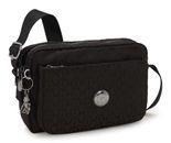 kipling Elevated Jacquard Abanu Medium Crossbody Black