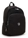 kipling Elevated Jacquard Delia Backpack M Black Signature Jacquard