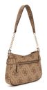 GUESS Lorelei Top Zip Shoulder Bag Latte Logo / Brown
