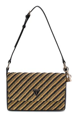 GUESS Simona Flap Shoulder Bag Natural / Black