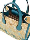 GUESS Silvana Mini Two Compartment Tote XS Teal Logo