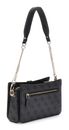 GUESS Zamira Top Zip Shoulder Bag Coal Logo GUESS Zamira Top Zip Shoulder Bag Coal Logo
