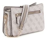 GUESS Zamira Top Zip Shoulder Bag Dark Taupe Logo GUESS Zamira Top Zip Shoulder Bag Dark Taupe Logo