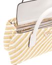 GUESS Simona Satchel Bag Natural / White GUESS Simona Satchel Bag Natural / White