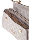 GUESS Zamira Convertible Xbody Flap Bag Dark Taupe Logo GUESS Zamira Convertible Xbody Flap Bag Dark Taupe Logo