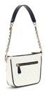 GUESS Cruise Vibe Top Zip Shoulder Bag White / Navy GUESS Cruise Vibe Top Zip Shoulder Bag White / Navy
