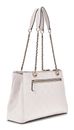 GUESS Cresidia Status Shoulder Satchel Bag Cream White GUESS Cresidia Status Shoulder Satchel Bag Cream White