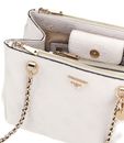 GUESS Cresidia Status Shoulder Satchel Bag Cream White GUESS Cresidia Status Shoulder Satchel Bag Cream White