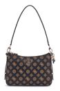 GUESS Eco Erica Top Zip Shoulder Bag Mocha Logo GUESS Eco Erica Top Zip Shoulder Bag Mocha Logo