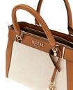 GUESS Anadela Three Compartment Satchel Bag Natural / Cognac