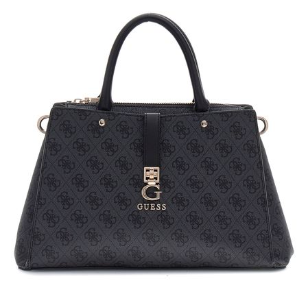 GUESS Zamira Luxury Satchel Coal Logo