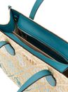 GUESS Silvana Two Compartment Tote Teal Logo