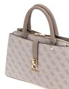 GUESS Zamira Luxury Satchel Dark Taupe Logo GUESS Zamira Luxury Satchel Dark Taupe Logo