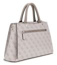 GUESS Zamira Luxury Satchel Dark Taupe Logo GUESS Zamira Luxury Satchel Dark Taupe Logo