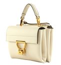 COCCINELLE Arlettis Handbag Grainy Leather Blanco