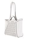 COCCINELLE Amalia Cow Perforation Handbag Blanco COCCINELLE Amalia Cow Perforation Handbag Blanco