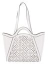 COCCINELLE Amalia Cow Perforation Handbag Blanco COCCINELLE Amalia Cow Perforation Handbag Blanco