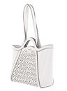 COCCINELLE Amalia Cow Perforation Handbag Blanco COCCINELLE Amalia Cow Perforation Handbag Blanco