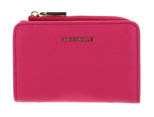 【関税&送料込】Coccinelle Wallets Pink Coccinelle - Metallic Soft Leather wallet Pink - The Corner