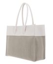 COCCINELLE Myrtha Canvas Handbag Natural / Blanco COCCINELLE Myrtha Canvas Handbag Natural / Blanco