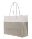 COCCINELLE Myrtha Canvas Handbag Natural / Blanco COCCINELLE Myrtha Canvas Handbag Natural / Blanco