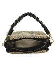 COCCINELLE Boheme Bicolor Straw Handbag Multi Noir / Noir