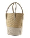 COCCINELLE Myrtha Bicolor Straw Handbag Mul. Blanco / Blan COCCINELLE Myrtha Bicolor Straw Handbag Mul. Blanco / Blan