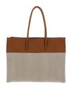 COCCINELLE Myrtha Canvas Handbag Natural / Cuir COCCINELLE Myrtha Canvas Handbag Natural / Cuir