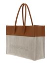 COCCINELLE Myrtha Canvas Handbag Natural / Cuir COCCINELLE Myrtha Canvas Handbag Natural / Cuir