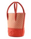 COCCINELLE Myrtha Bicolor Straw Handbag Multi Gazpa / Gazpa COCCINELLE Myrtha Bicolor Straw Handbag Multi Gazpa / Gazpa