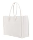 COCCINELLE Myrtha Maxi Log Handbag Grained Leather Blanco COCCINELLE Myrtha Maxi Log Handbag Grained Leather Blanco