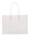 COCCINELLE Myrtha Maxi Log Handbag Grained Leather Blanco COCCINELLE Myrtha Maxi Log Handbag Grained Leather Blanco