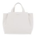COCCINELLE Malory Handbag Grained Leather Blanco COCCINELLE Malory Handbag Grained Leather Blanco
