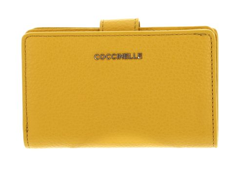 COCCINELLE Metallic Soft Mini Wallet Grained Leather Soleado