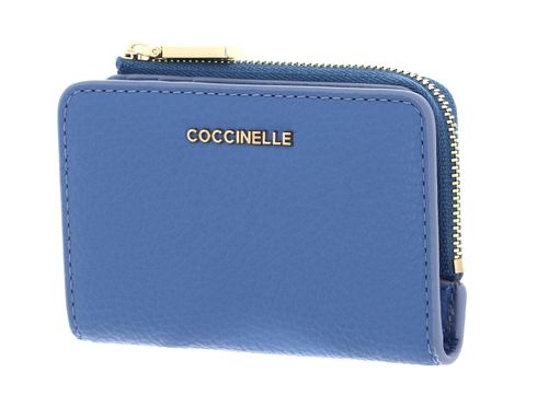COCCINELLE Metallic Soft Credit Card Holder Azul