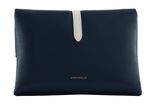 COCCINELLE Dorian Bicolor Handbag Grained Leather Midnight Blue / Blanco