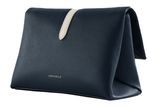 COCCINELLE Dorian Bicolor Handbag Grained Leather Midnight Blue / Blanco