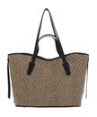 COCCINELLE New Never Without Bag Bicolor Straw Handbag Multi Noir / Noir COCCINELLE New Never Without Bag Bicolor Straw Handbag Multi Noir / Noir