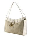 COCCINELLE Isabela Canvas Handbag Natural / Blanco COCCINELLE Isabela Canvas Handbag Natural / Blanco